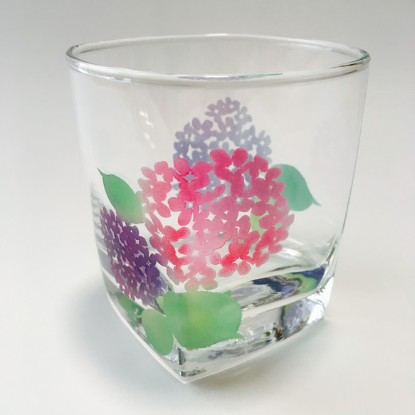 【送料無料】紫陽花　ロックグラス　※受注生産商品 9枚目の画像