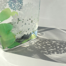 【送料無料】紫陽花　ロックグラス（白）※受注生産商品 7枚目の画像