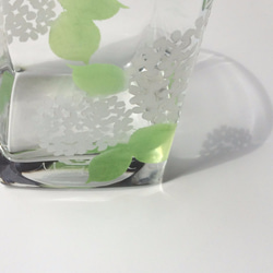 【送料無料】紫陽花　ロックグラス（白）※受注生産商品 6枚目の画像