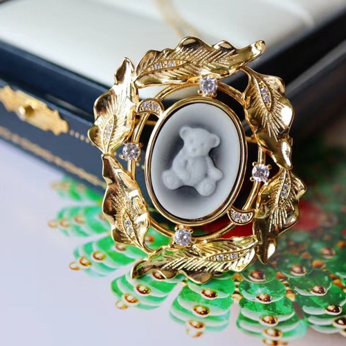 カメオ ブローチ・ペンダント 3点セット カメオシリーズペンダント、瑪瑙エンボスペンダント ブローチ 玩物得志