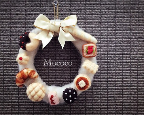 オーダーメイドリース　羊毛フェルト 1_7effa3b6bcdf330e4ec1396dcfaf