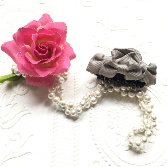 ヘアクリップ お花 オーダー受付 オーダー受付中】すぐ発送OK☆和風