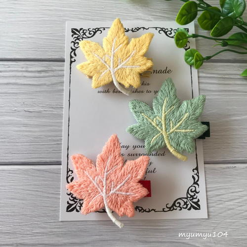 もみじ☆ベビーヘアクリップヘアゴム