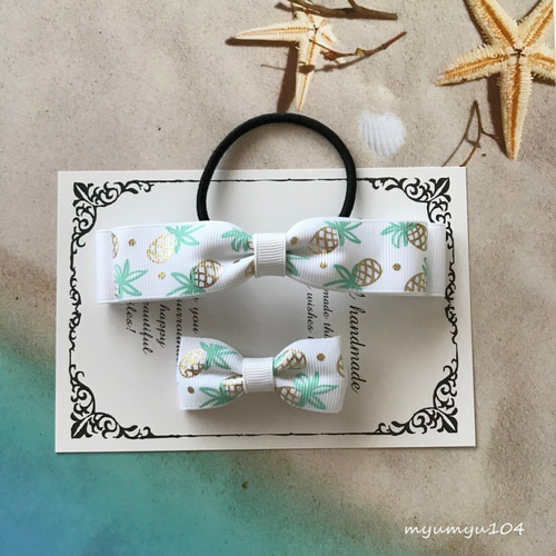 お揃いリボン【1099】 親子お揃いプレゼントにレッドチェックボルドーリボンママシュシュ