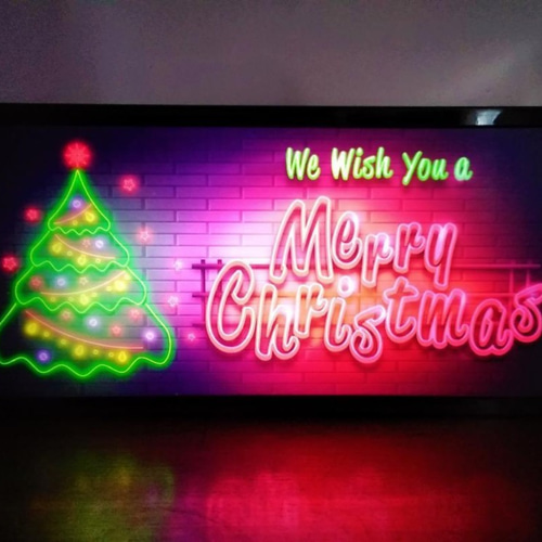 クリスマス クリスマスツリー パーティー サイン 看板 雑貨 LED2way