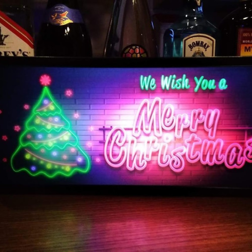 クリスマス クリスマスツリー パーティー サイン 看板 雑貨 LED2way
