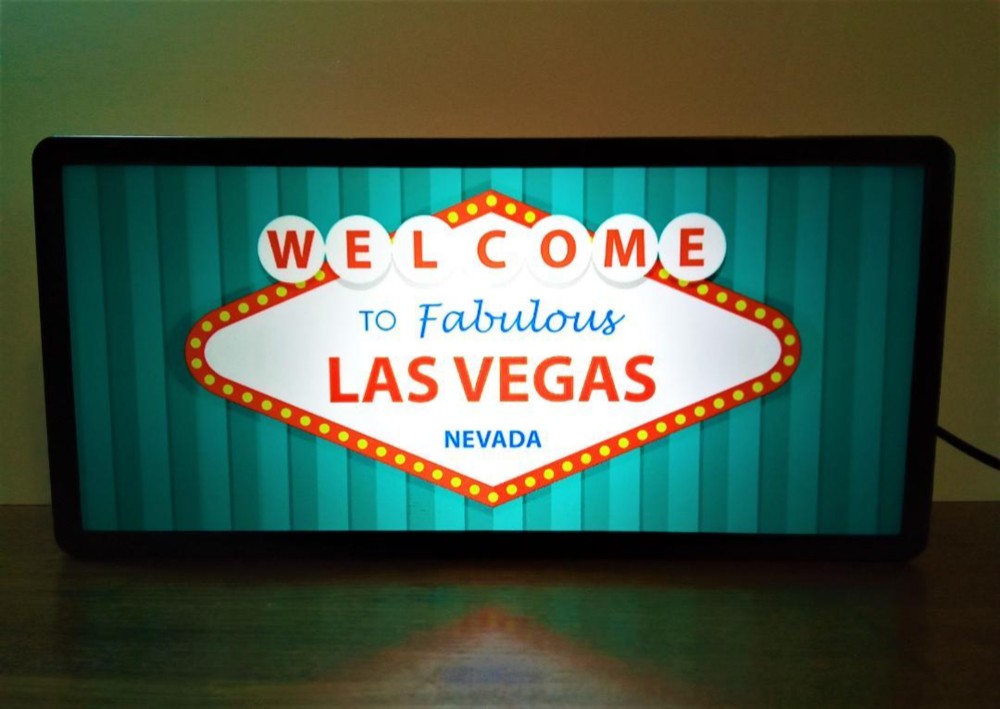 アメリカン カジノ ラスベガス サイン おもちゃ 看板 置物 雑貨 LED2wayライトBOX