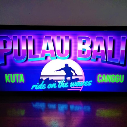 バリ バリ島 クタ チャングー サーフィン 証明 看板 置物 雑貨 ライトBOX バリ バリ島 クタ チャングー サーフィン 南国 ビーチ サイン