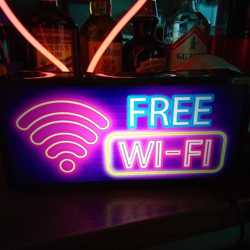 フリー Wi-Fi FREE 電波フリー エリア サイン 看板 置物 雑貨