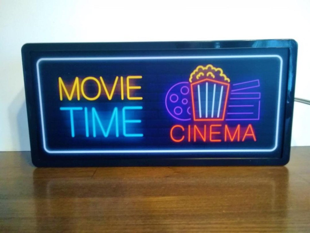 映画 シネマ ムービー 上映中 DVD ブルーレイ 映画の時間 サイン 看板 置物 雑貨 LED2wayライトBOX