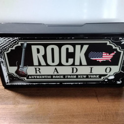 アメリカン ギター ROCK'N'ROLL RADIO ラジオ サイン 看板 置物 雑貨 LED2wayライトBOX 3枚目の画像