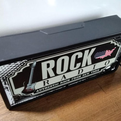 アメリカン ギター ROCK'N'ROLL RADIO ラジオ サイン 看板 置物 雑貨 LED2wayライトBOX 4枚目の画像