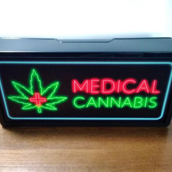 アメリカン 大麻 マリファナ 医療 CANABIS ロックンロール サイン 看板 置物 雑貨 LED2wayライトBOX 4枚目の画像