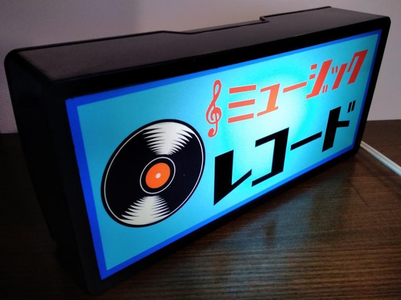 レコード ロック  ポップス 歌謡 洋楽 ニューミュージック 演歌 昭和 レトロ 看板 雑貨 LED2wayライトBOX 2枚目の画像