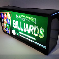 ビリヤード BILLIARDS ナインボール ゲーム 競技 娯楽 サイン 看板 置物 雑貨 LED2wayライトBOX 2枚目の画像