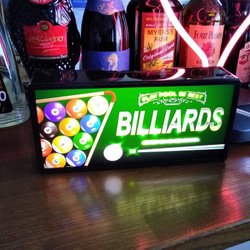 ビリヤード BILLIARDS ナインボール ゲーム 競技 娯楽 サイン 看板 置物 雑貨 LED2wayライトBOX 5枚目の画像