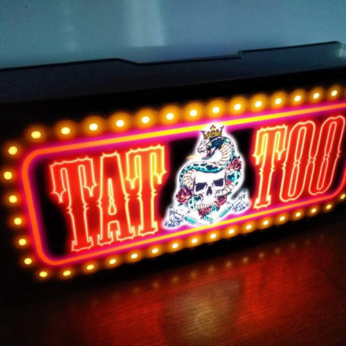 タトゥー TATTOO 入れ墨 刺青 スタジオ 看板 置物 雑貨 ライトBOX
