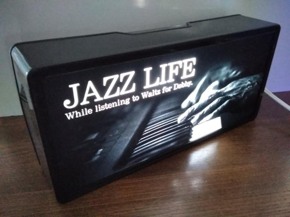 JAZZ ジャズ ピアノ ライブ カフェ バー フォトライト サイン 看板 置物 雑貨 LED2wayライトBOX 3枚目の画像