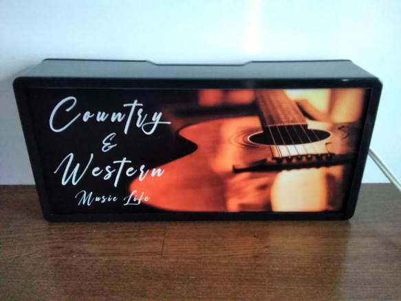 アメリカン カントリー ウェスタン ライブ ギター フォトライト サイン 看板 置物 雑貨 LED2wayライトBOX 4枚目の画像
