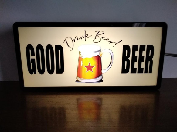 アメリカン レトロ ビール パブ スナック 居酒屋 カフェ バー サイン 看板 置物 雑貨 LED2wayライトBOX 1枚目の画像