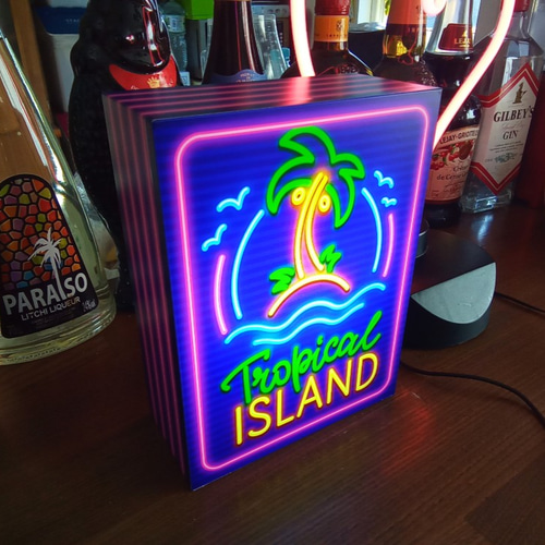 ハワイ トロピカル アイランド パルムビーチ ヤシの木 南国 サイン