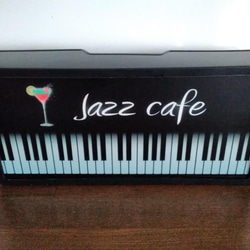 ジャズ ピアノ JAZZ 喫茶 カフェ カクテル バー パブ 酒 サイン 看板 置物 雑貨 LED2wayライトBOX 4枚目の画像