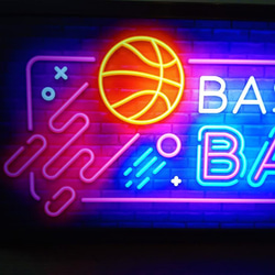 バスケットボール NBA Bリーグ スポーツ カフェ バー 体育館 サイン 看板 置物 雑貨 LED2wayライトBOX 2枚目の画像