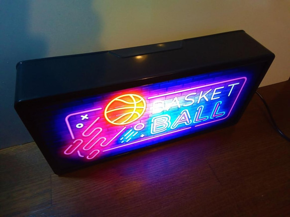 バスケットボール NBA Bリーグ スポーツ カフェ バー 体育館 サイン 看板 置物 雑貨 LED2wayライトBOX 4枚目の画像