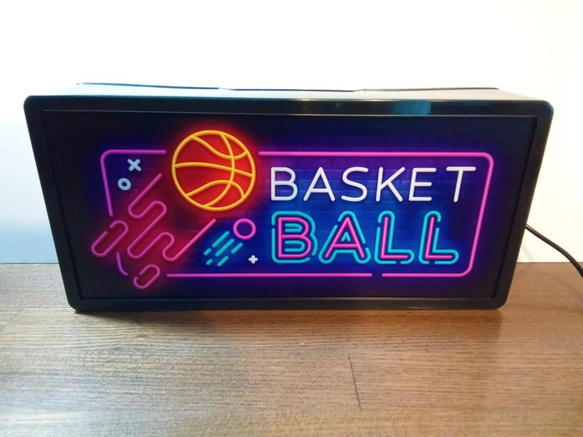 バスケットボール NBA Bリーグ スポーツ カフェ バー 体育館 サイン 看板 置物 雑貨 LED2wayライトBOX 5枚目の画像