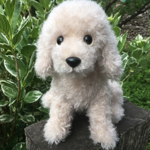 トイプードル リアルモヘアぬいぐるみ トイプードルぬいぐるみ 高級モヘア製 ぬいぐるみ アトリエ HanaHana