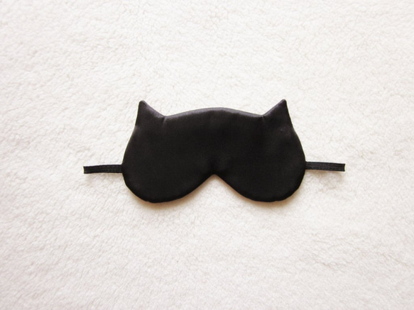 黒猫　キャット　アイマスク　（レオパード） 1枚目の画像