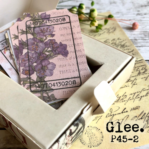 送料無料【P45-2 コラージュ素材】海外紙モノ 花 植物 ジャーナル 手帳