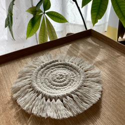 （2set）macramé coaster 1枚目の画像