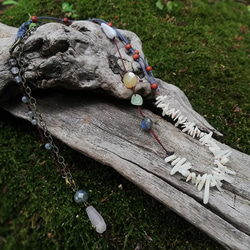 ＜砡＞夜の海のネックレス 4枚目の画像