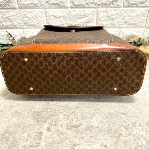 極美品 セリーヌ ハンドバッグ マカダム ゴールド金具 オールド