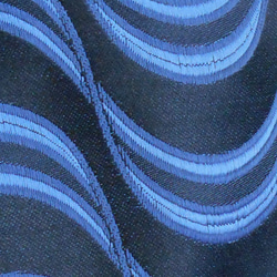 ネクタイ　ウエーブ柄　ビンテージ柄　ブルー 3枚目の画像