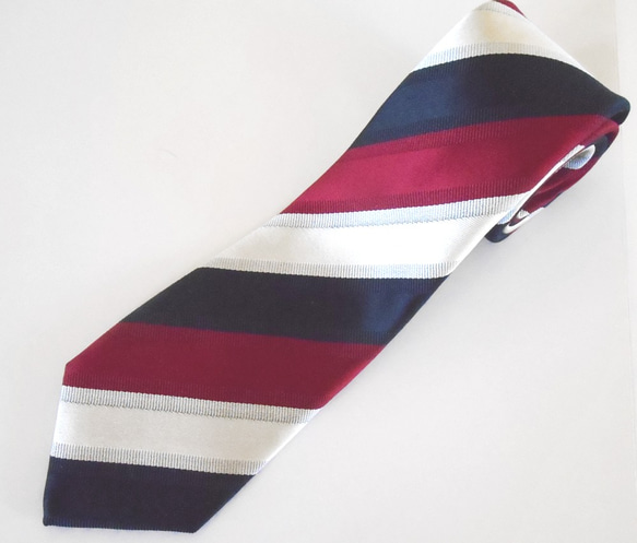 ネクタイ レジメントリコロール シルク（絹）100％ ネクタイ・蝶