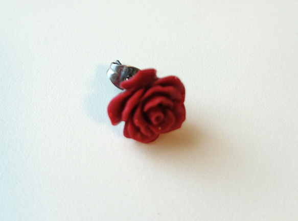 Jade様専用 イヤリング Red Rose coral pierce Ⅱ 2枚目の画像