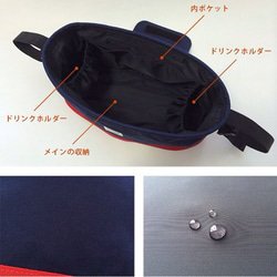 [Resale 26] Baby Stroller Mini Bag Navy x Red 第3張的照片