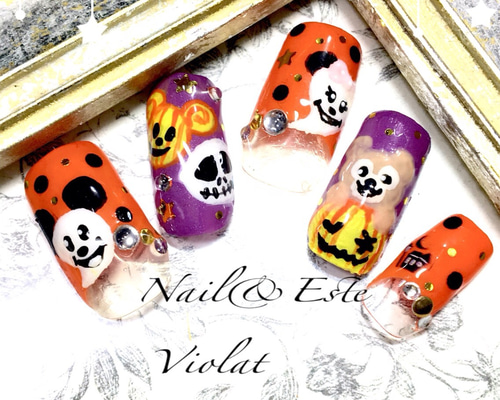 サイズオーダー無料♡036ネイルチップ♡匿名配送料込♡ハロウィンネイル サイズオーダー無料♡036ネイルチップ♡匿名配送料込♡ハロウィン