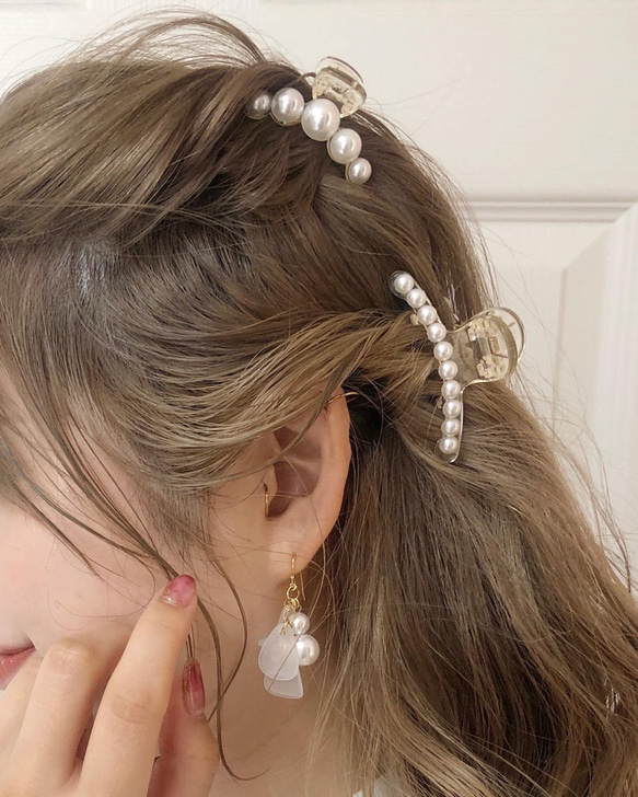 standard pearl mini hair clip 2枚目の画像