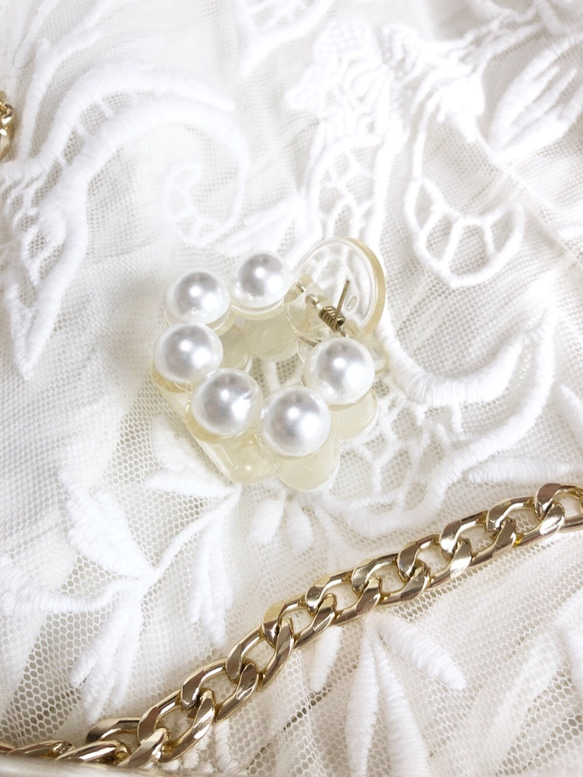 pearl mini hair clip 〜お好きな組み合わせ選べる2個セット〜 6枚目の画像