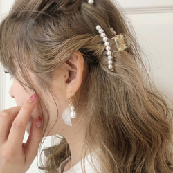 pearl mini hair clip 〜お好きな組み合わせ選べる2個セット〜 9枚目の画像
