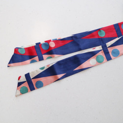 ヴィンテージ 風 リボン スカーフ 2枚目の画像