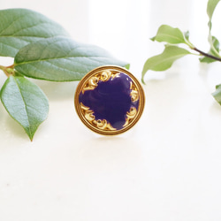 Violet baroque vintage ring 4枚目の画像