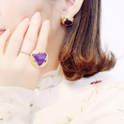 Violet baroque vintage ring 5枚目の画像