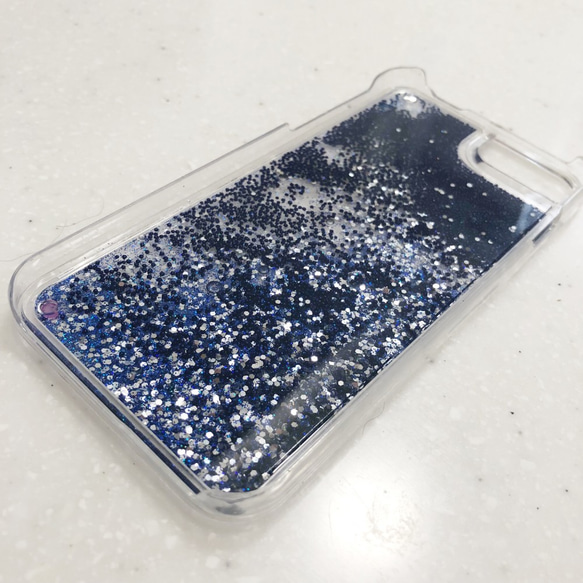 royal blue glitter iphone ケース 2枚目の画像