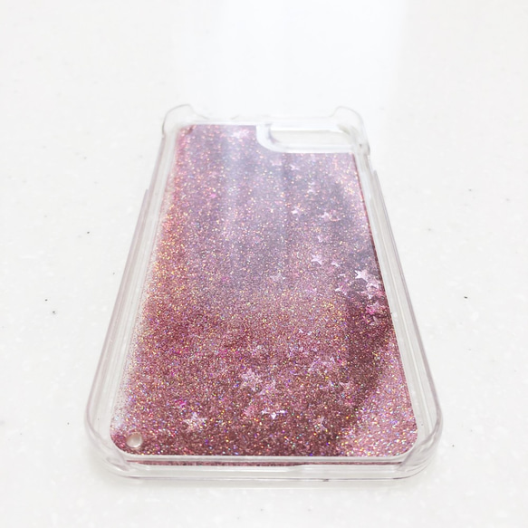 royal pink glitter iphone ケース 4枚目の画像