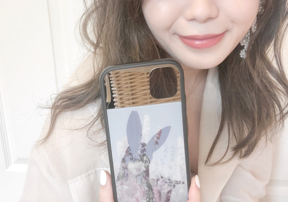 復興版兔子帶鏡面iPhone手機殼 第5張的照片