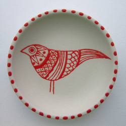 まめ皿-優しい赤い鳥‐１ 1枚目の画像